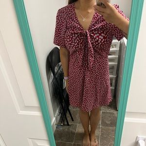 Cute floral red dress